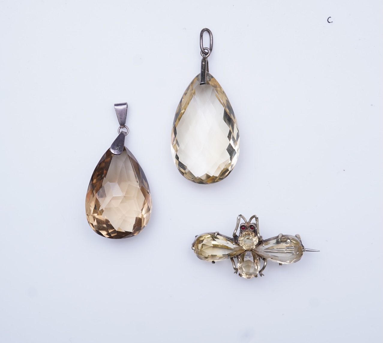 A group of citrine jewels